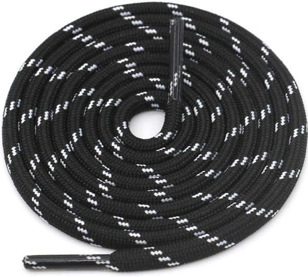 GRAH SANGRAH® 3 Pair (1 Pair Per Single Color) Shoelaces for Hiking Shoes, Walking Sneakers, Climbing, Work Boot, Running, Casual, Sport Shoes (SL-215-217-228) - 120 cm, Light Grey Pink-Red Black-Black White
